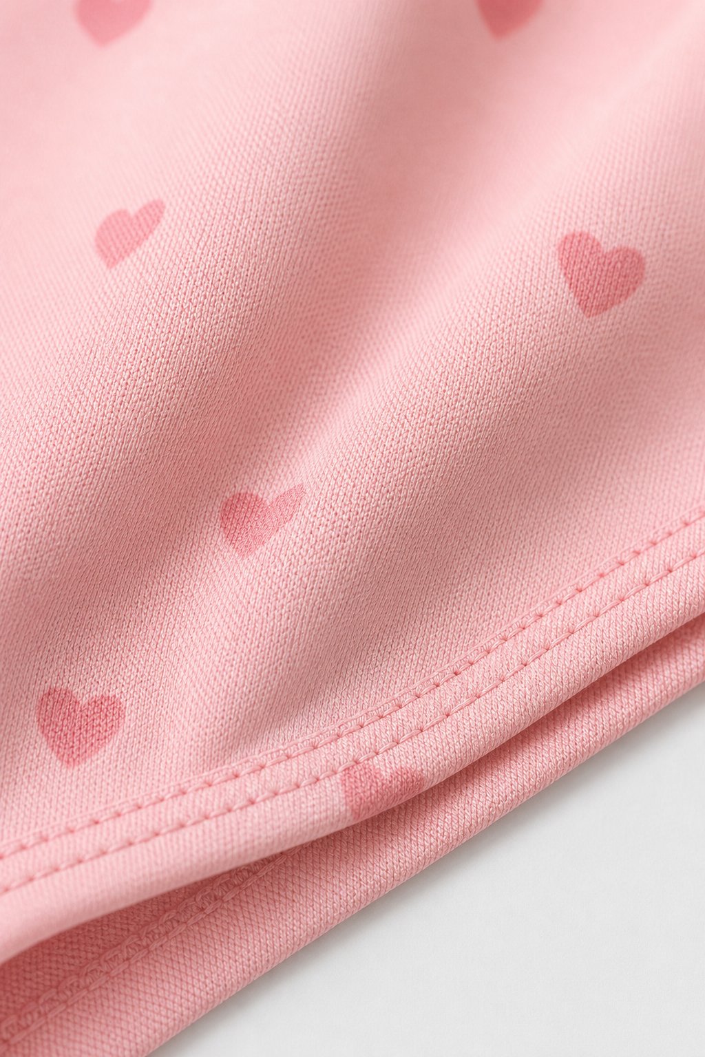 Soft Pink Heart Print One-Piece Swimsuit view 3