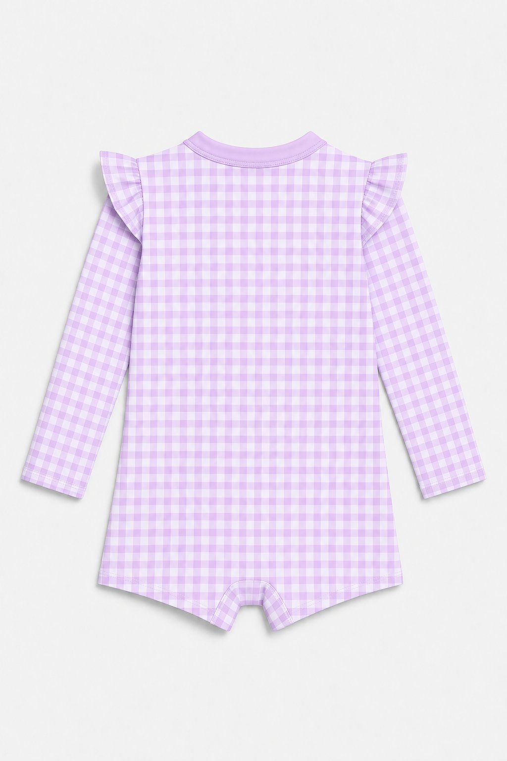 Mauve Gingham Check Uv Sun Suit view 2