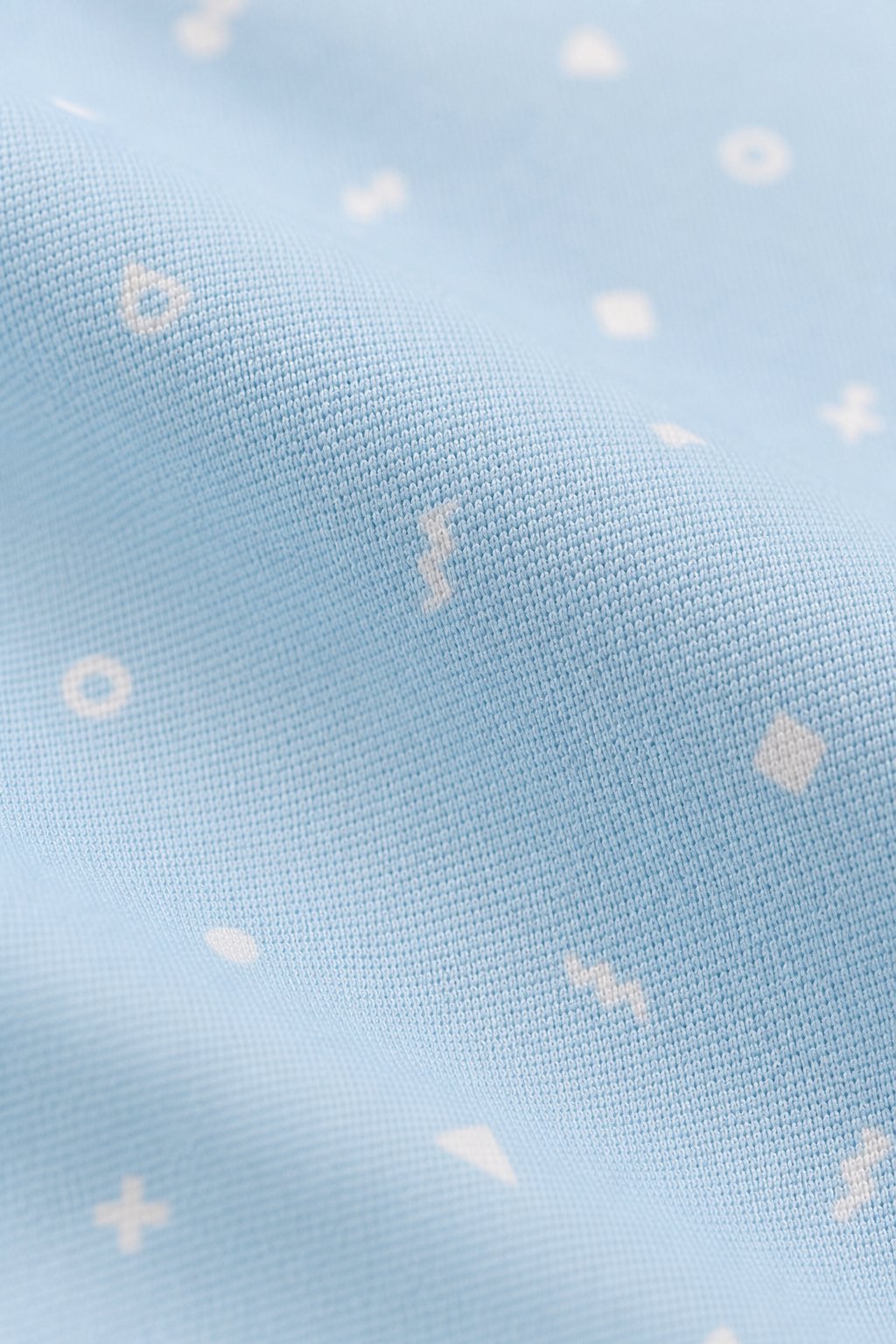 Powder Blue Abstract Geometric Rash Guard Set view 3