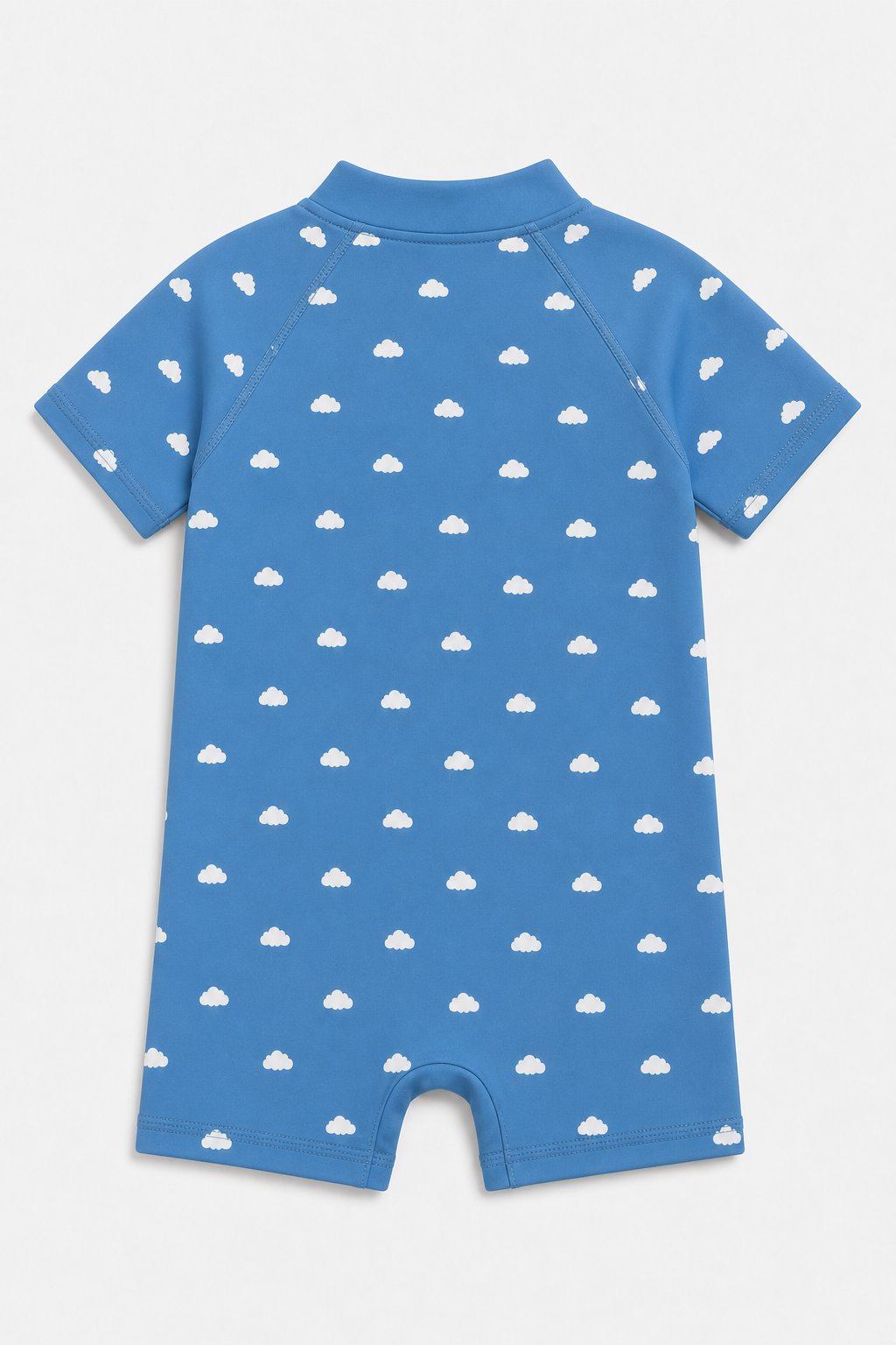 Steel Blue Cloud Print One-Piece Swimsuit view 2
