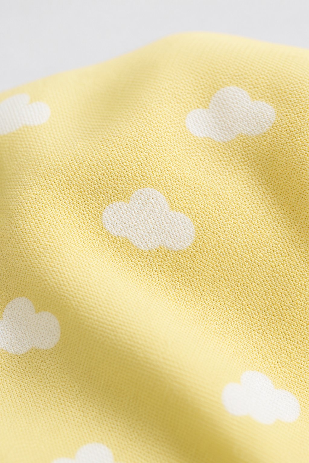 Butter Yellow Cloud Print Swim Trunks view 3