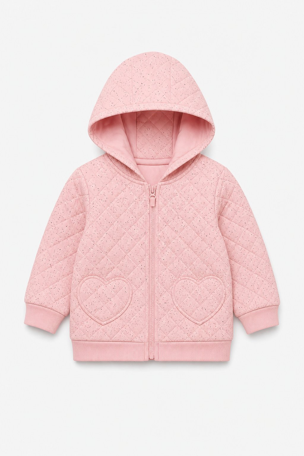 Ballet Pink Speckled Zip-Up Hoodie