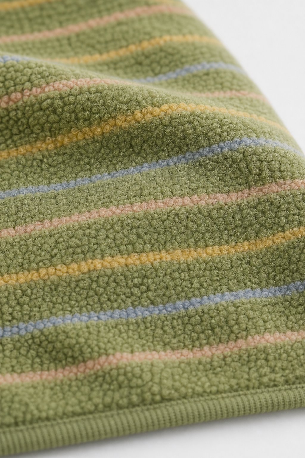 Moss Green Rainbow Stripe Pullover Sweatshirt view 3