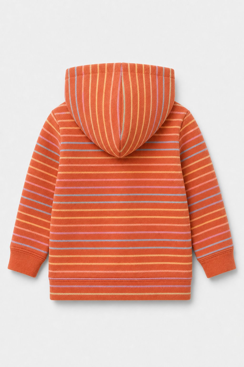 Terracotta Rainbow Stripe Zip-Up Hoodie view 2