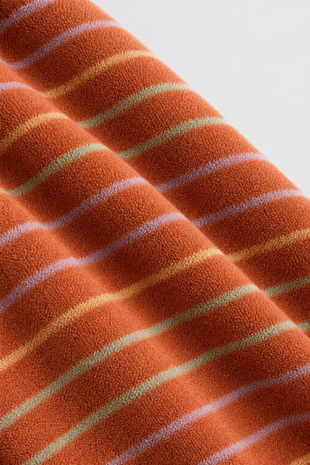 Terracotta Rainbow Stripe Zip-Up Hoodie view 3