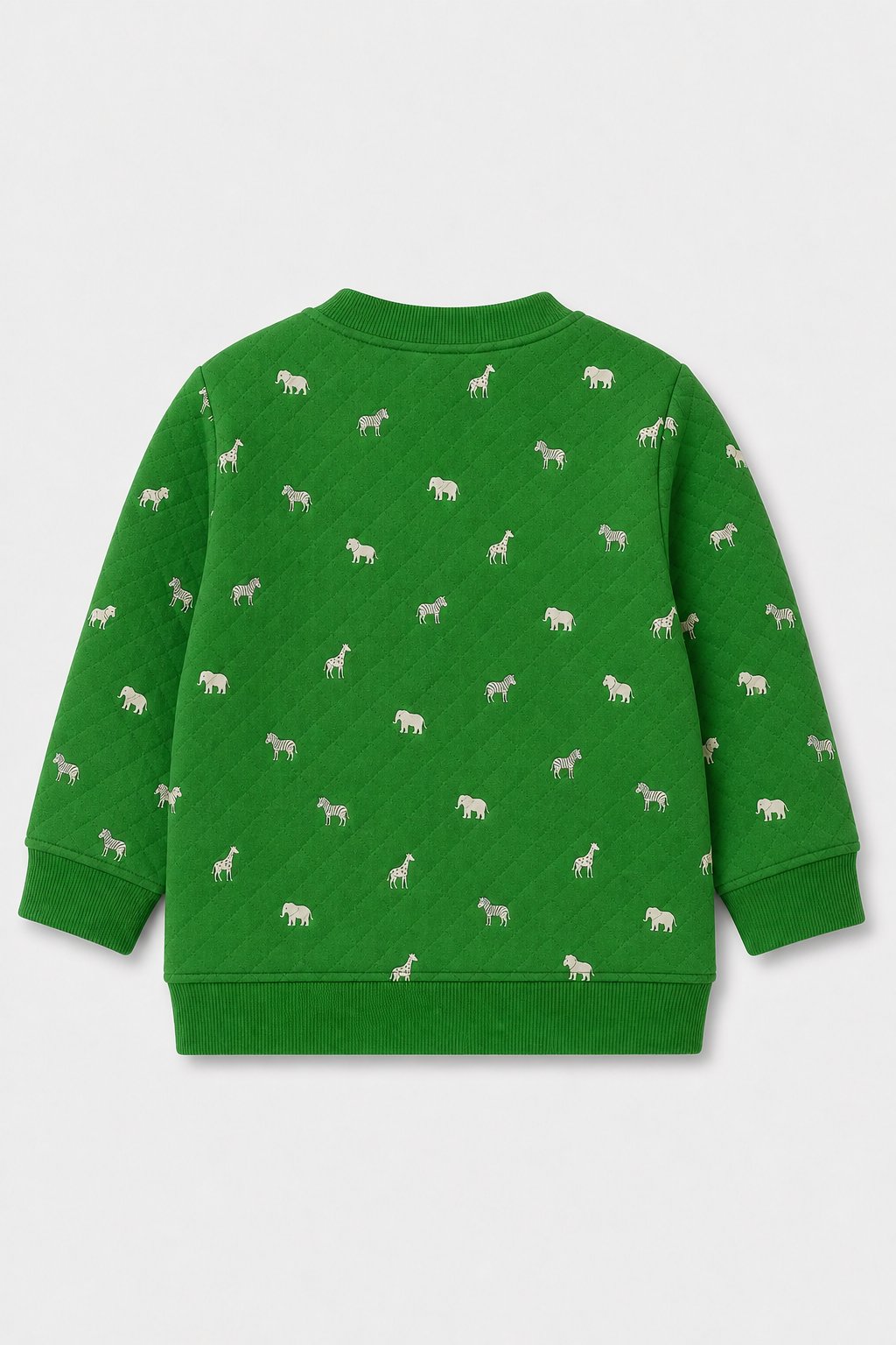 Forest Green Safari Animal Print Cardigan view 2