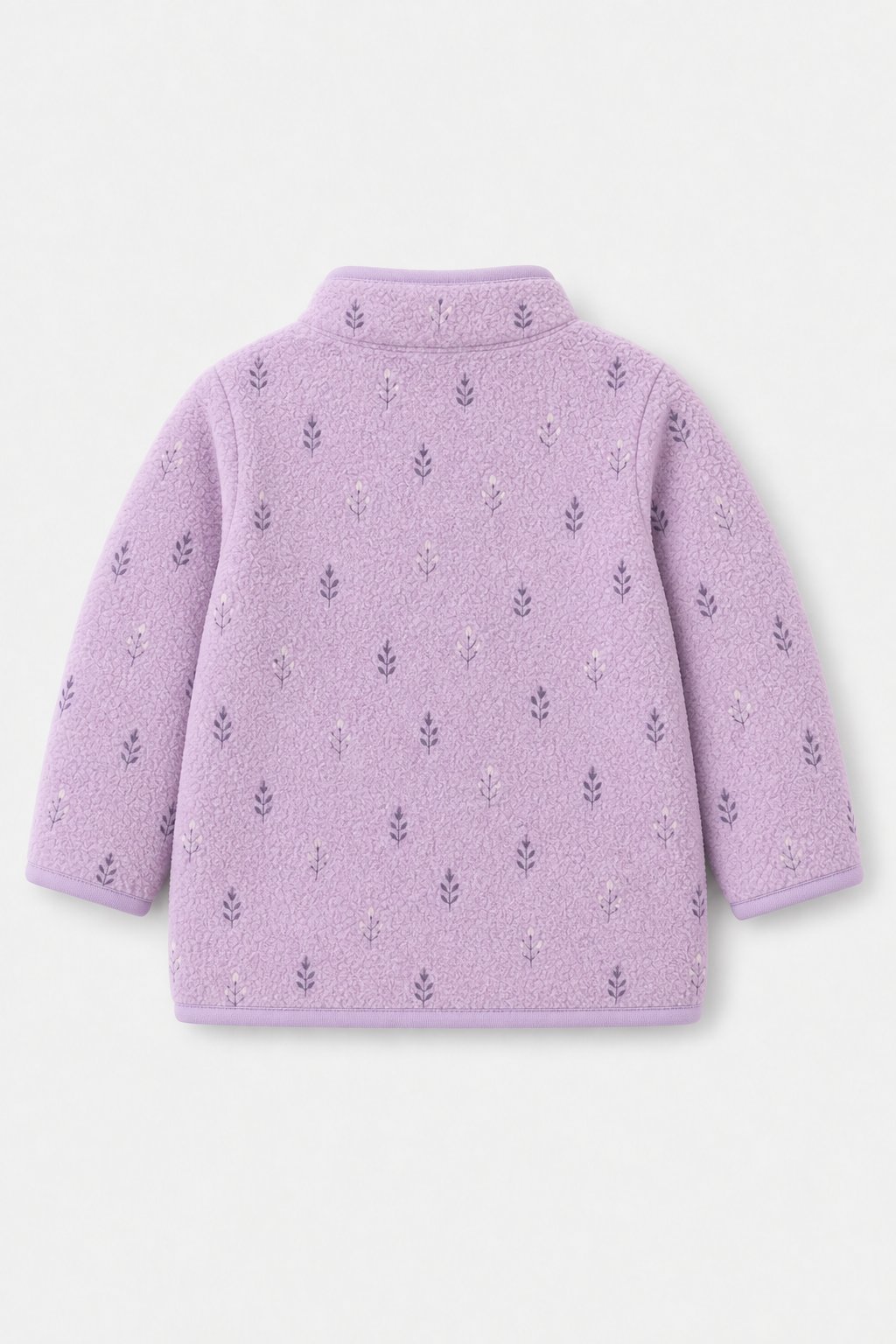 Lavender Botanical Print Fleece Jacket view 2