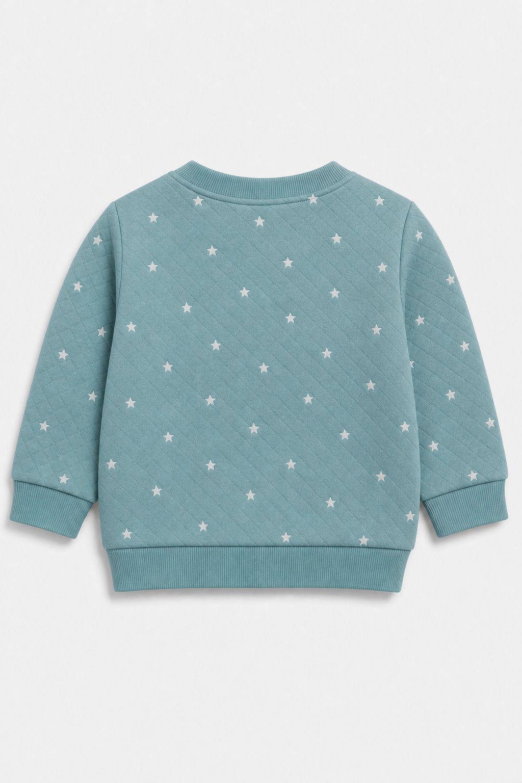 Dusty Teal Star Print Knit Sweater view 2