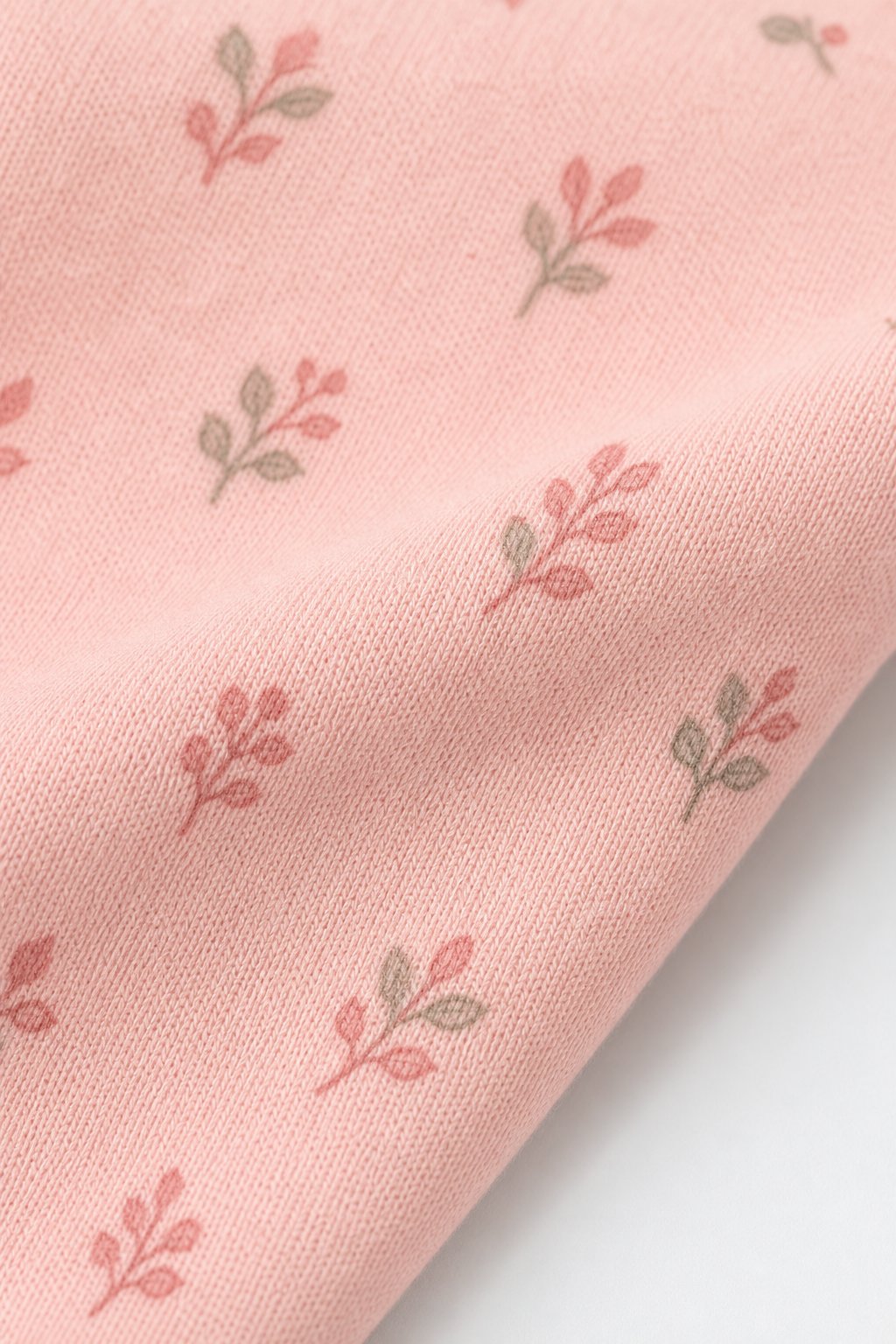 Ballet Pink Botanical Print Fleece Jacket view 3