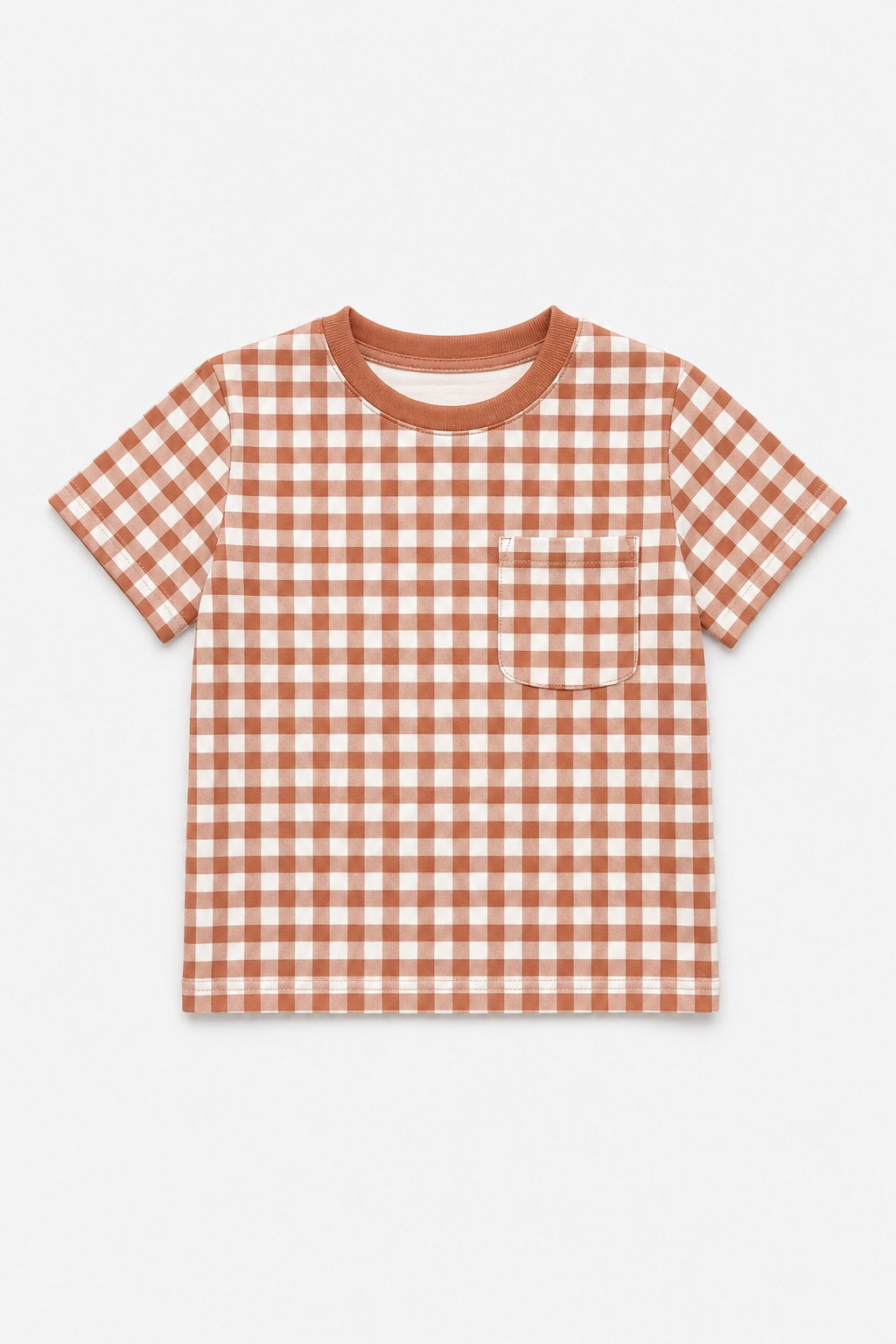 Clay Gingham Check Pullover Sweatshirt
