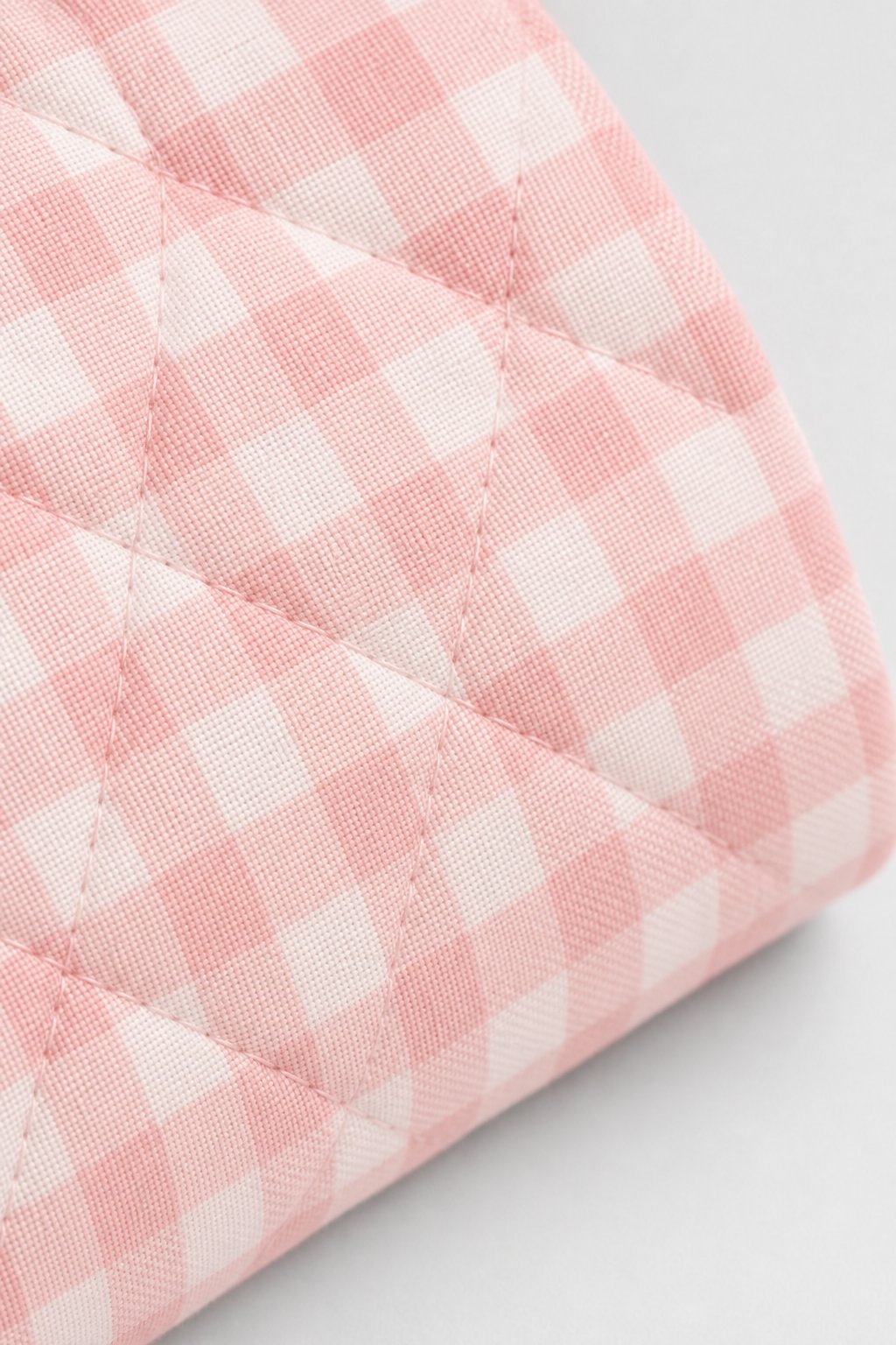 Ballet Pink Gingham Check Zip-Up Hoodie view 3