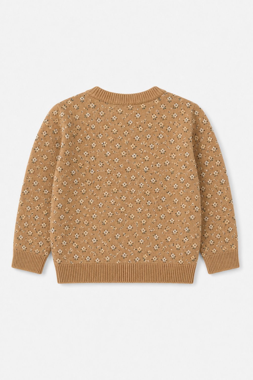 Camel Ditsy Floral Cardigan view 2