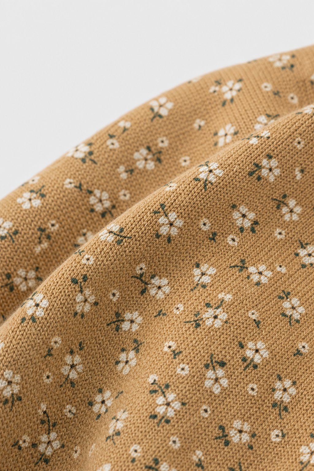 Camel Ditsy Floral Cardigan view 3