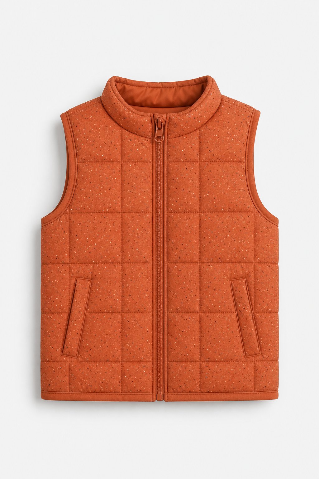 Terracotta Speckled Puffer Vest