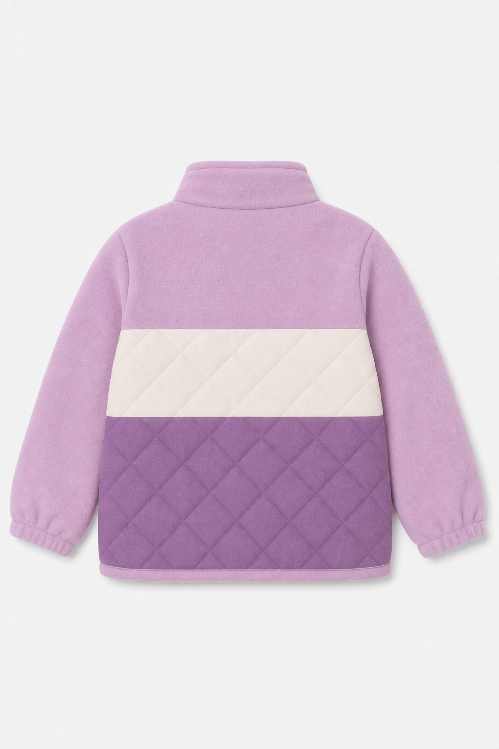 Lilac Color-Block Fleece Jacket view 2