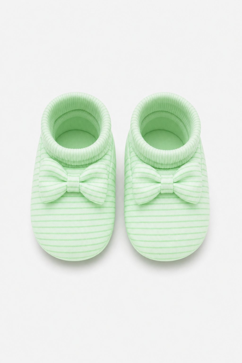 Mint Green Thin Stripes Booties