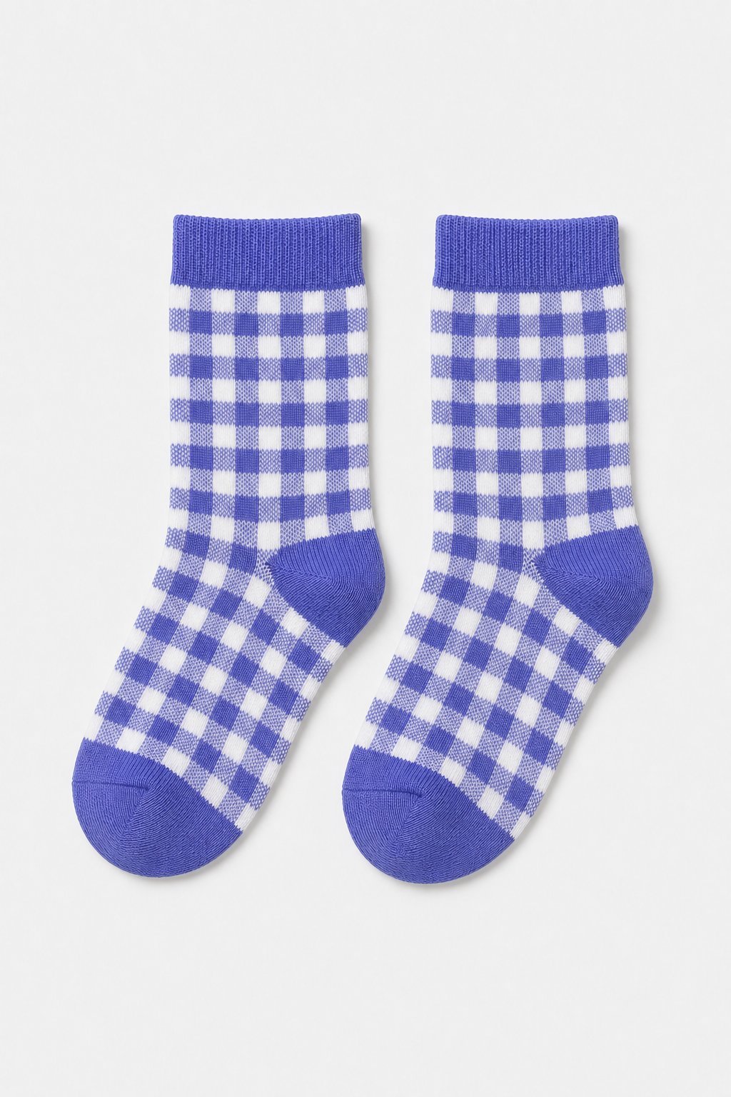 Slate Blue Gingham Check Socks 3-Pack view 2