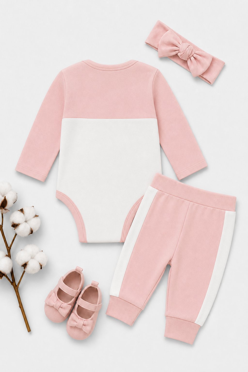 Ballet Pink Color-Block Headband Set view 2