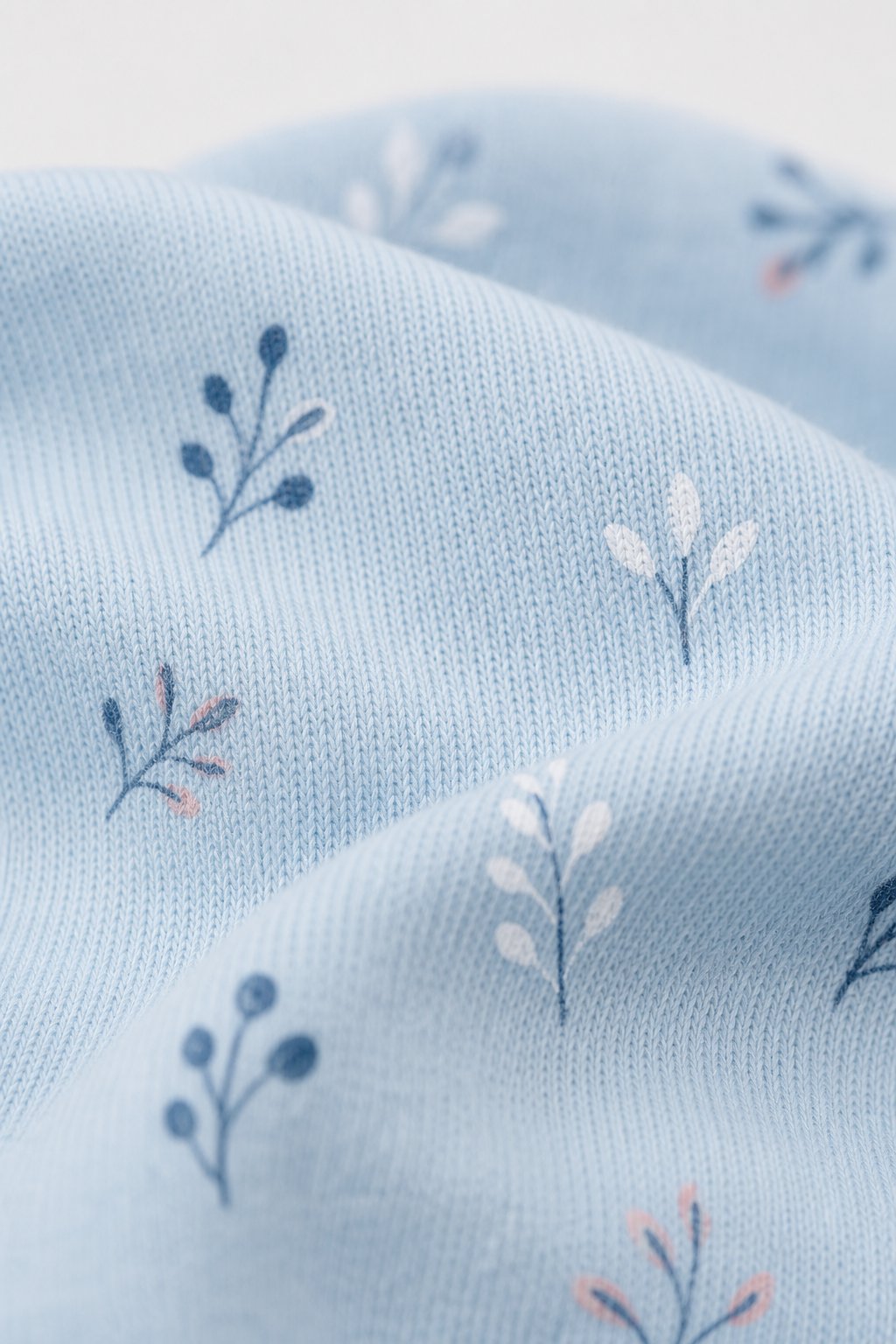 Powder Blue Botanical Print Sun Hat view 3