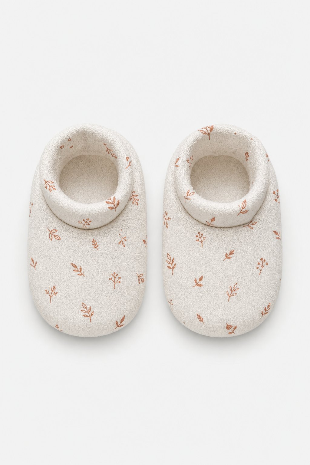 Clay Botanical Print Booties