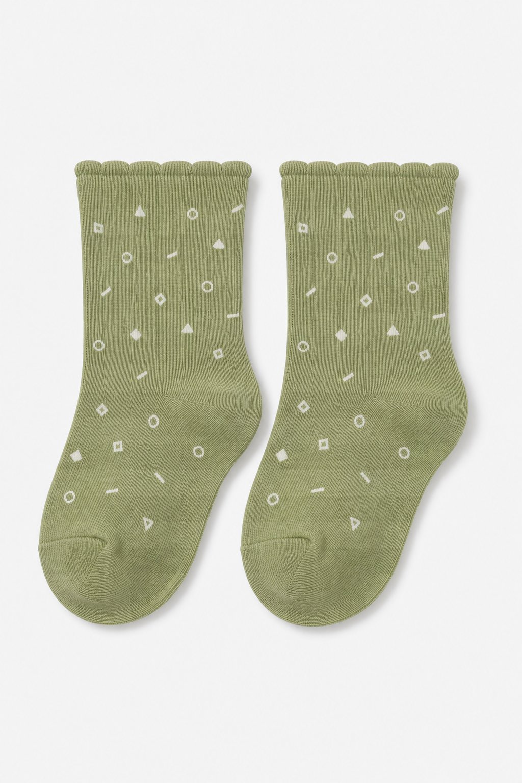 Sage Green Abstract Geometric Socks 3-Pack view 2