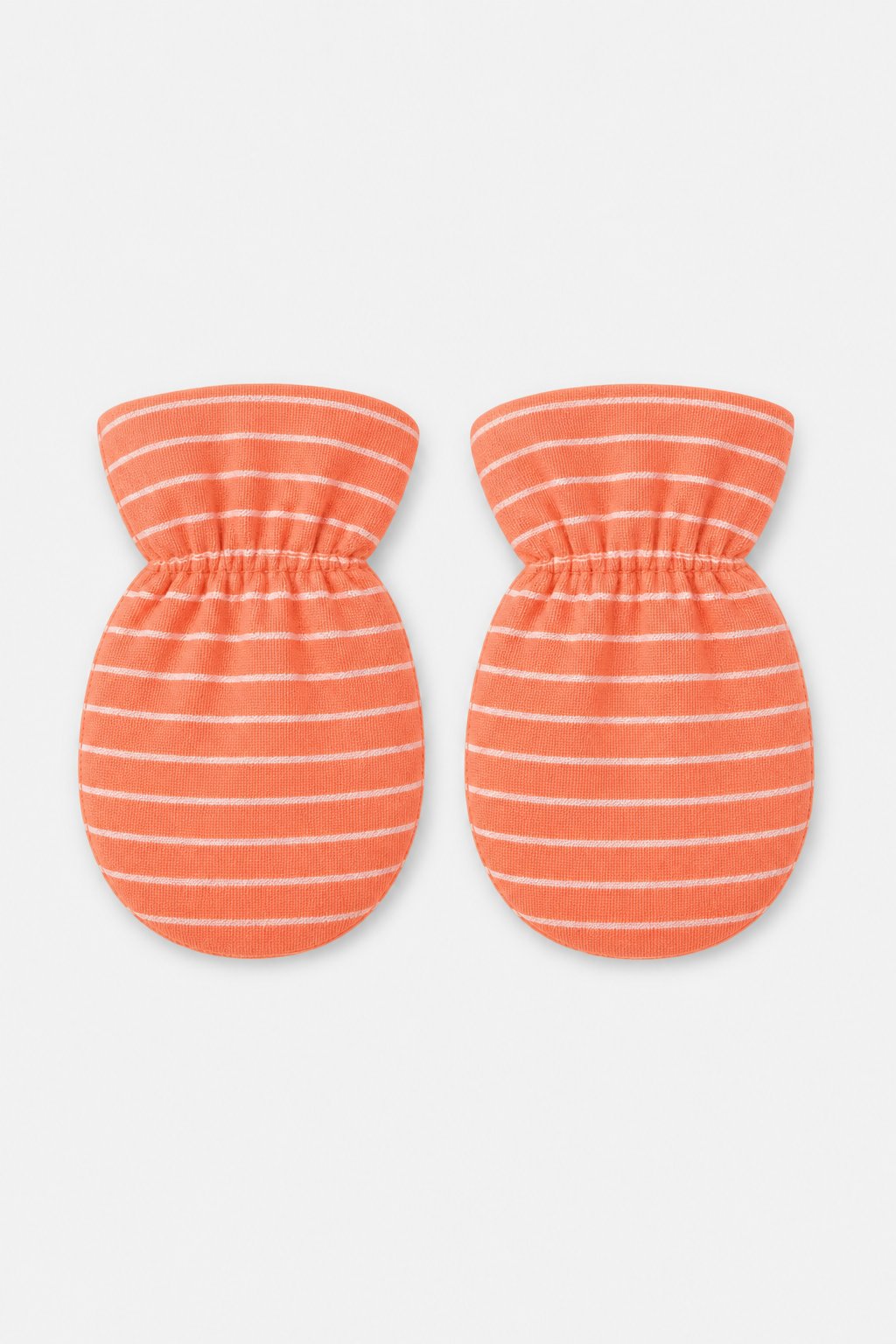 Coral Thin Stripes Mittens view 2