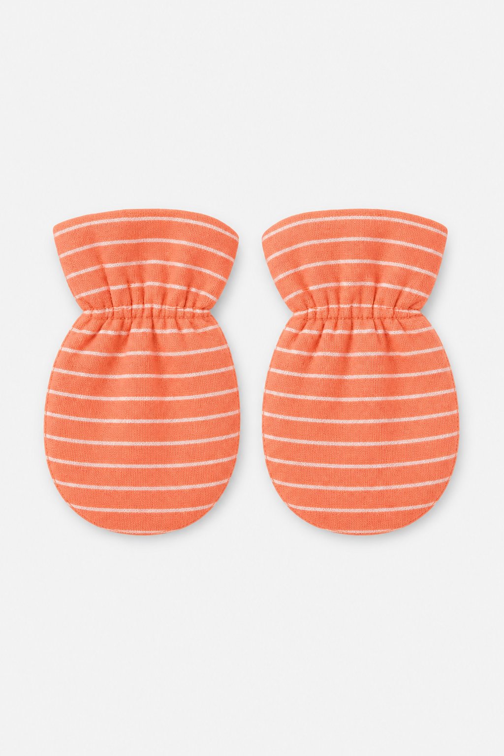 Coral Thin Stripes Mittens