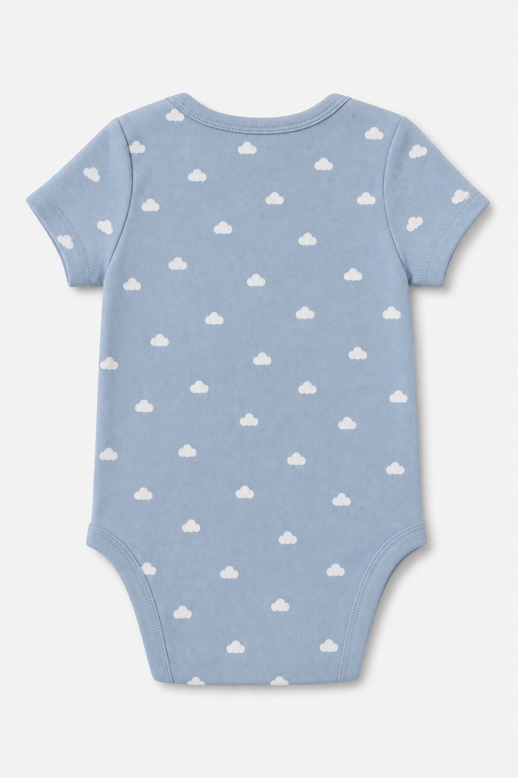 Faded Denim Blue Cloud Print Valentine Bodysuit view 2