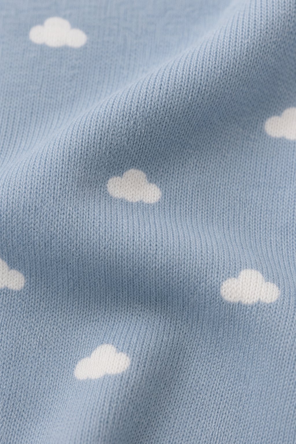 Faded Denim Blue Cloud Print Valentine Bodysuit view 3
