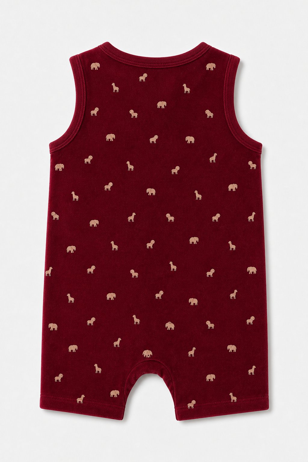 Burgundy Animal Print Summer Sunsuit view 2