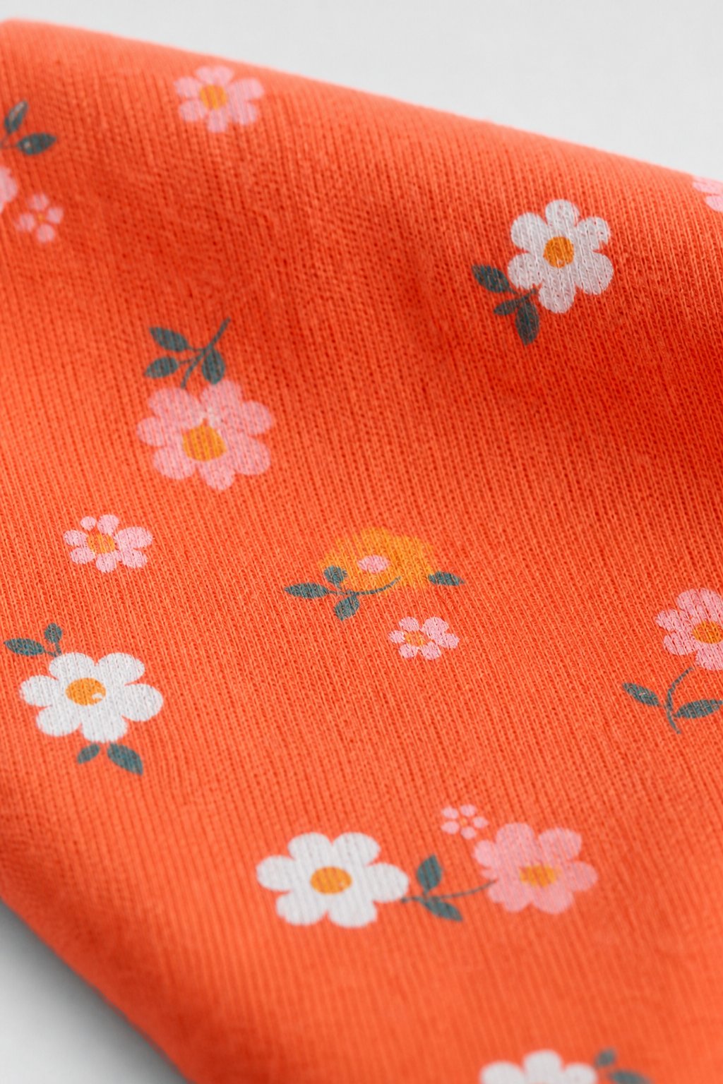 Coral Floral Print Holiday Romper view 3