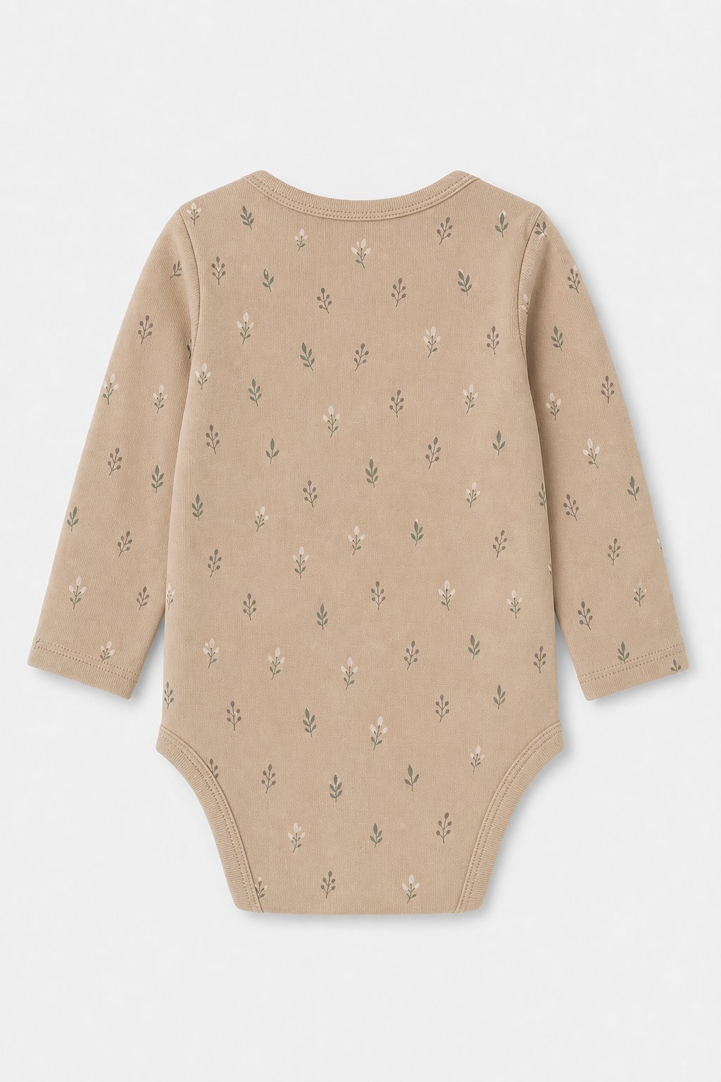 Soft Taupe Botanical Print Valentine Bodysuit view 2