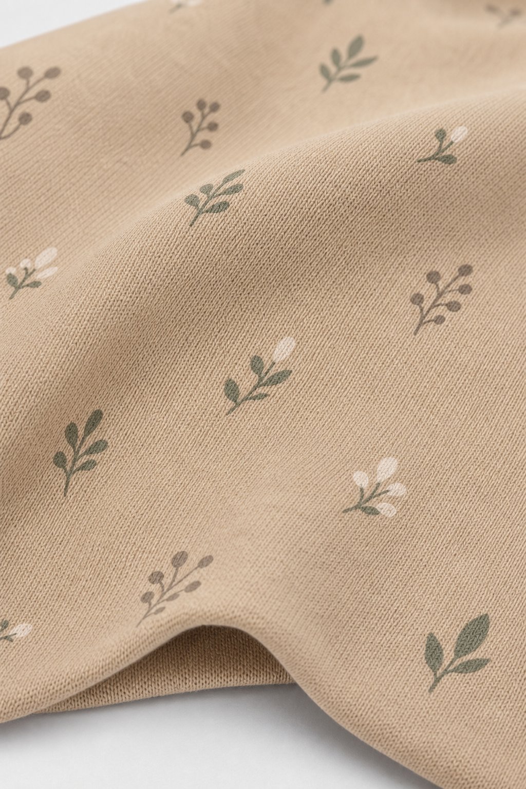 Soft Taupe Botanical Print Valentine Bodysuit view 3