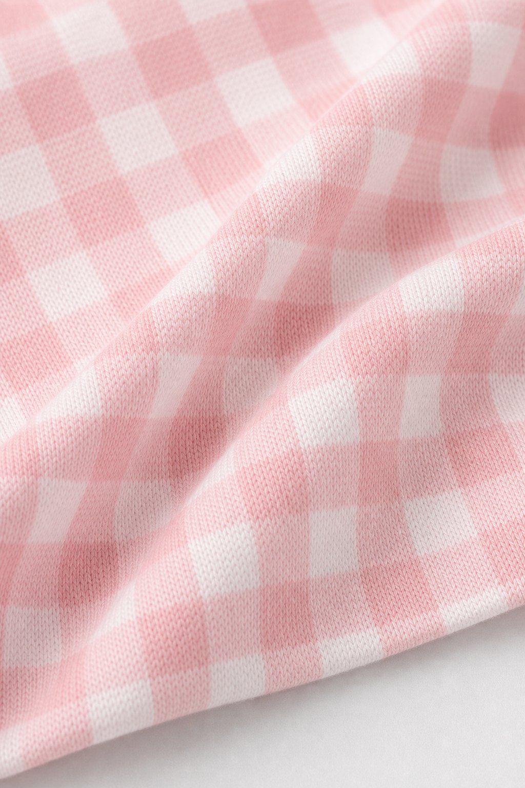 Soft Pink Gingham Check Spring Floral Set view 3