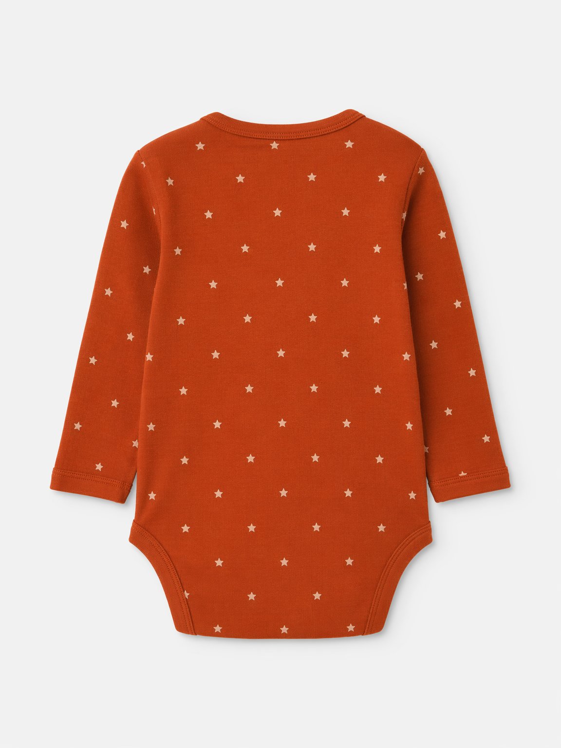 Rust Star Print Long-Sleeve Bodysuit view 2