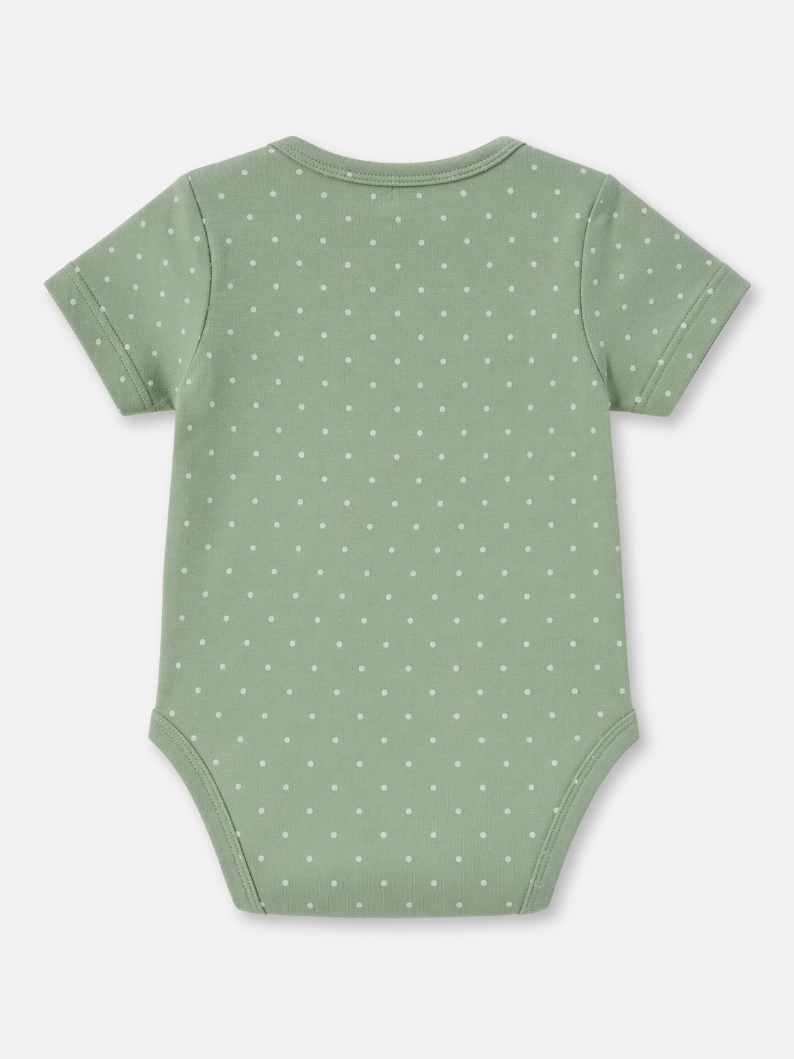 Eucalyptus Green Polka Dot Lap-Shoulder Bodysuit view 2