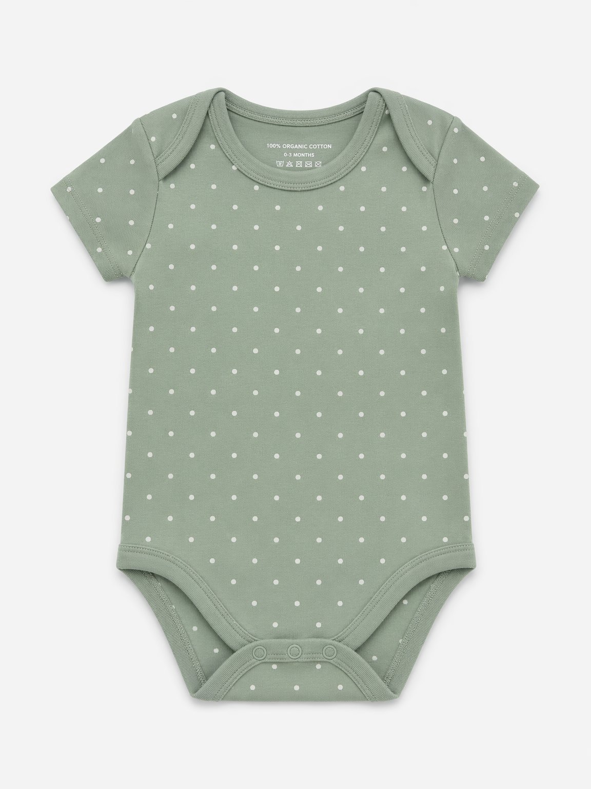 Eucalyptus Green Polka Dot Lap-Shoulder Bodysuit