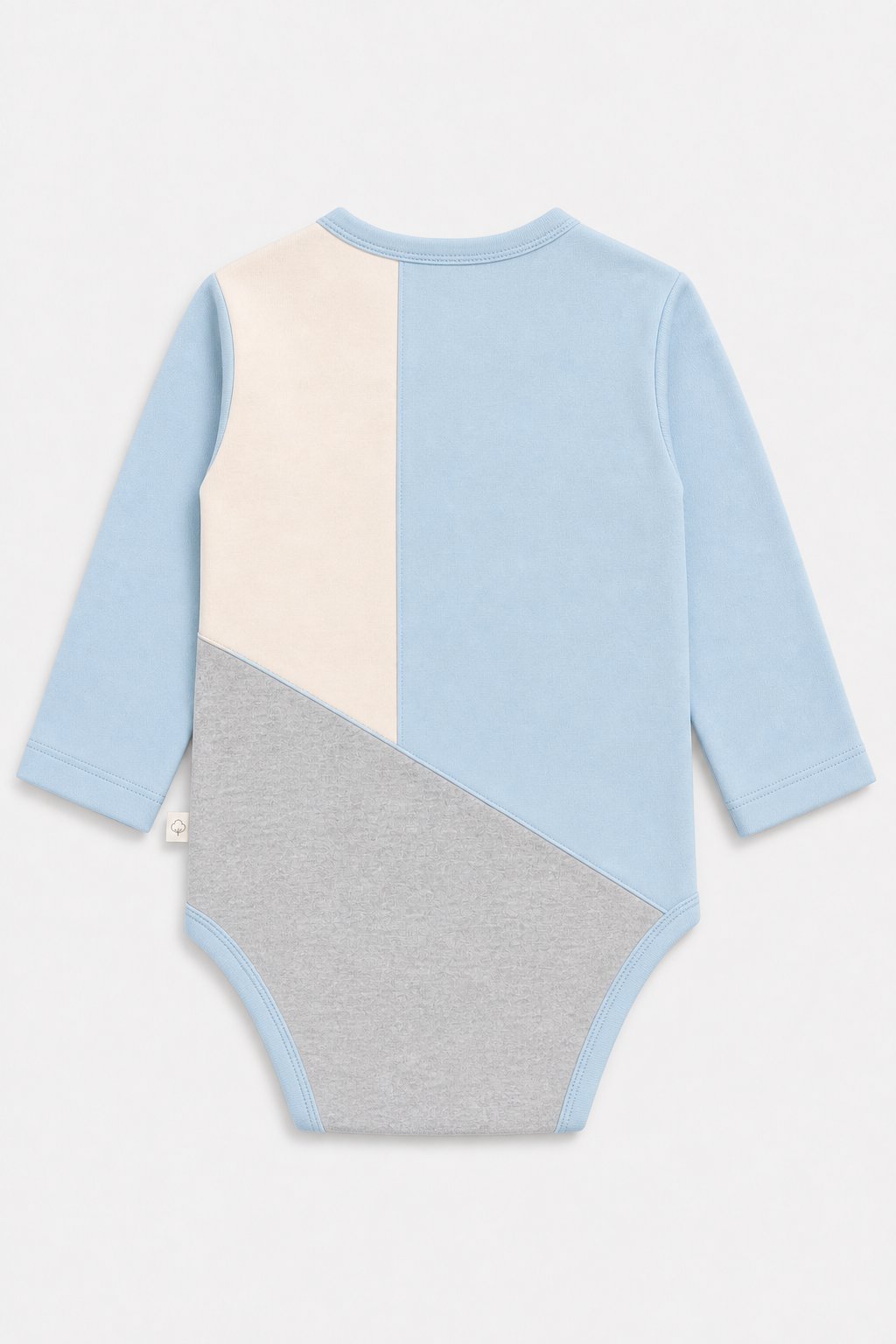 Powder Blue Color-Block Kimono Bodysuit view 2