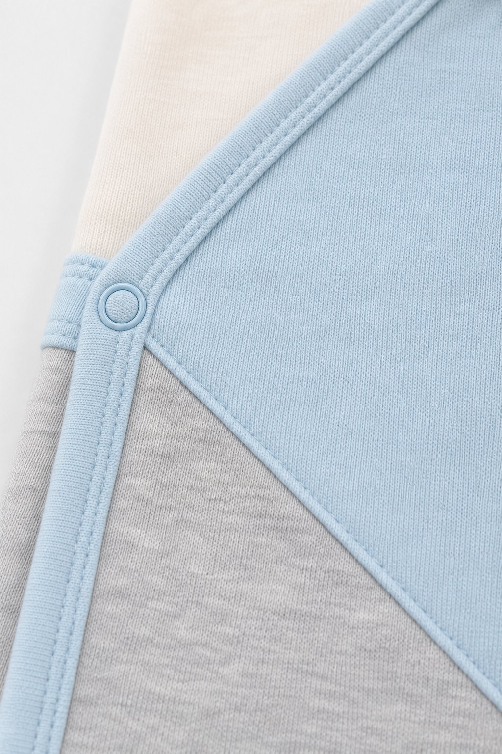Powder Blue Color-Block Kimono Bodysuit view 3