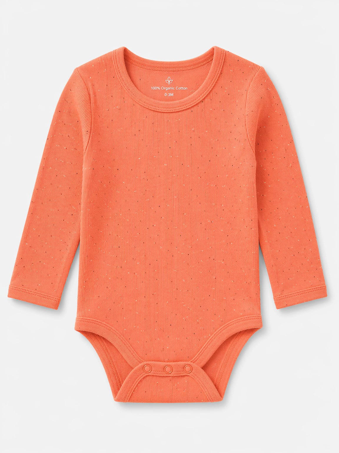 Coral Speckled Ribbed Bodysuit
