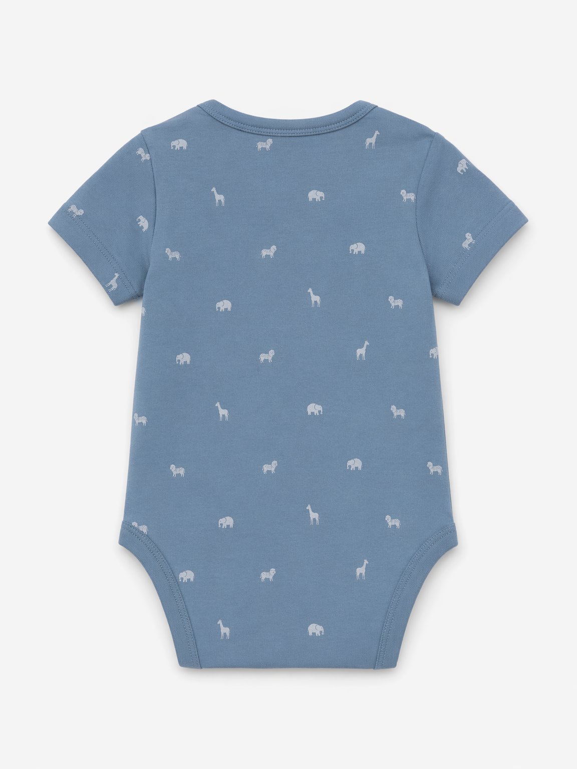 Denim Blue Animal Print Short-Sleeve Bodysuit view 2
