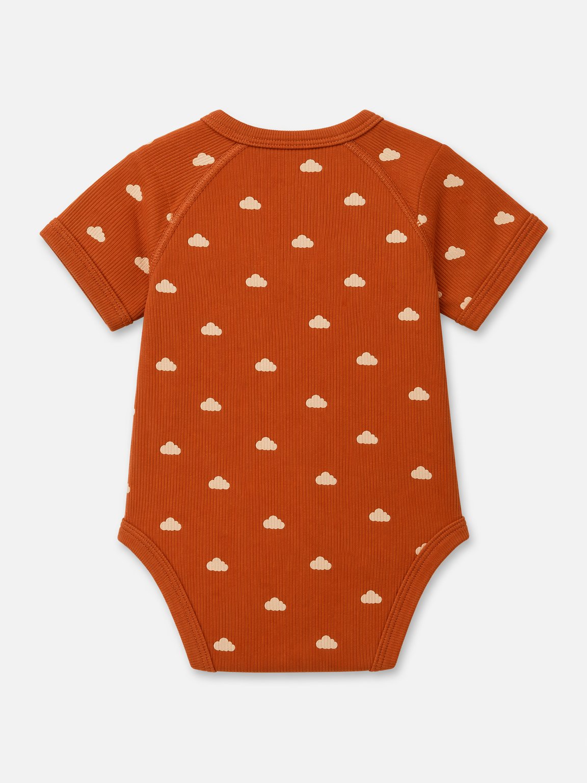 Rust Cloud Print Kimono Bodysuit view 2