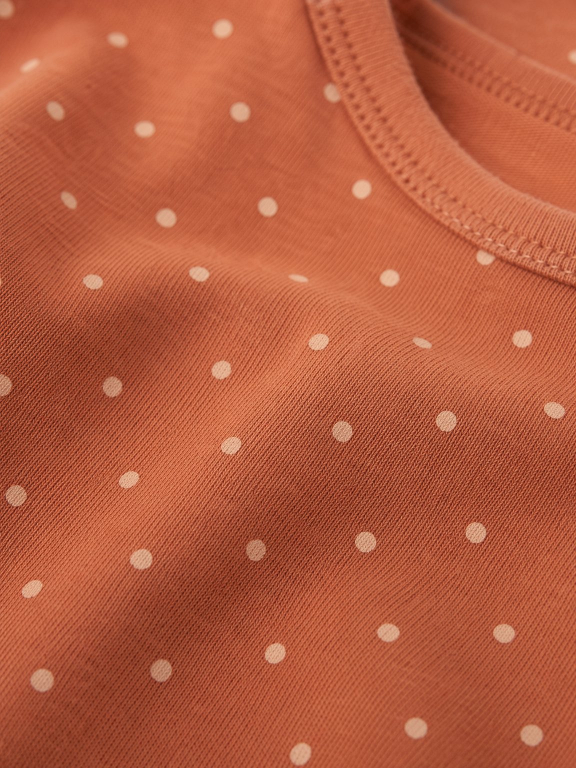 Clay Polka Dot Side-Snap Bodysuit view 3