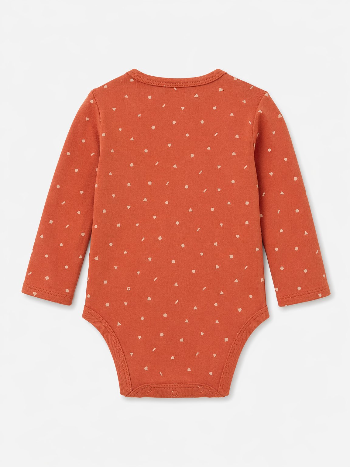 Terracotta Abstract Geometric Henley Bodysuit view 2