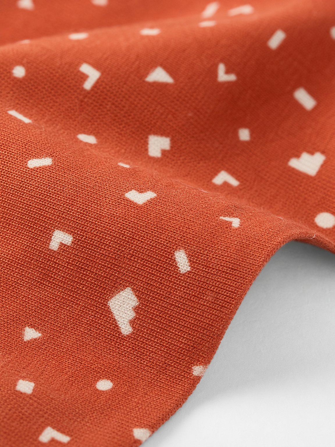 Terracotta Abstract Geometric Henley Bodysuit view 3