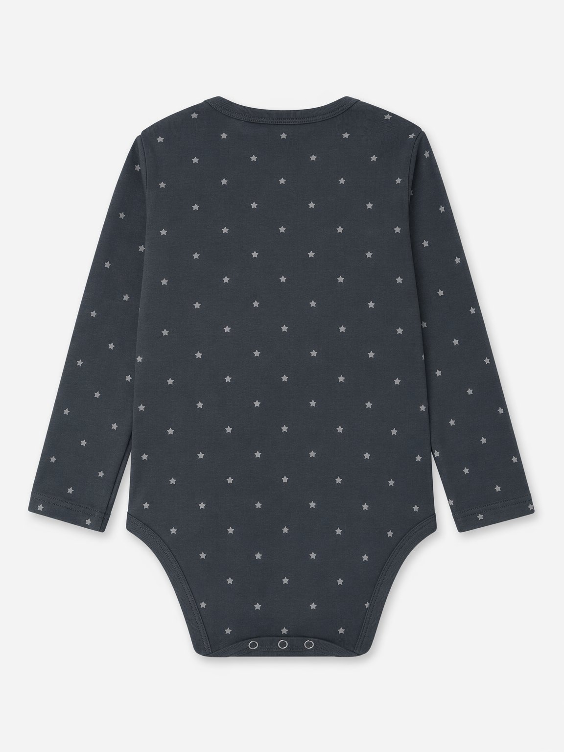Charcoal Star Print Long-Sleeve Bodysuit view 2