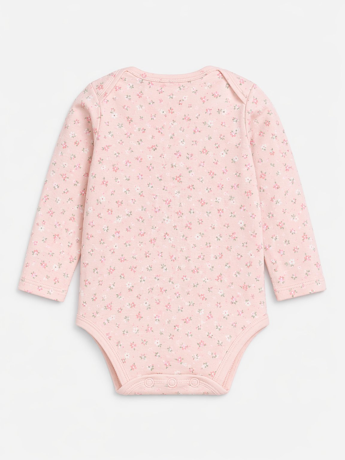 Blush Peach Ditsy Floral Kimono Bodysuit view 2