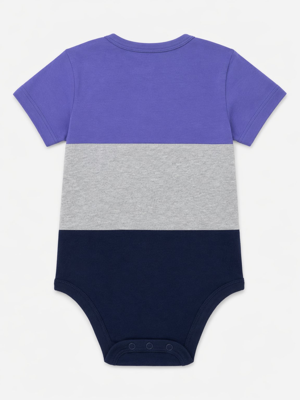 Slate Blue Color-Block Short-Sleeve Bodysuit view 2