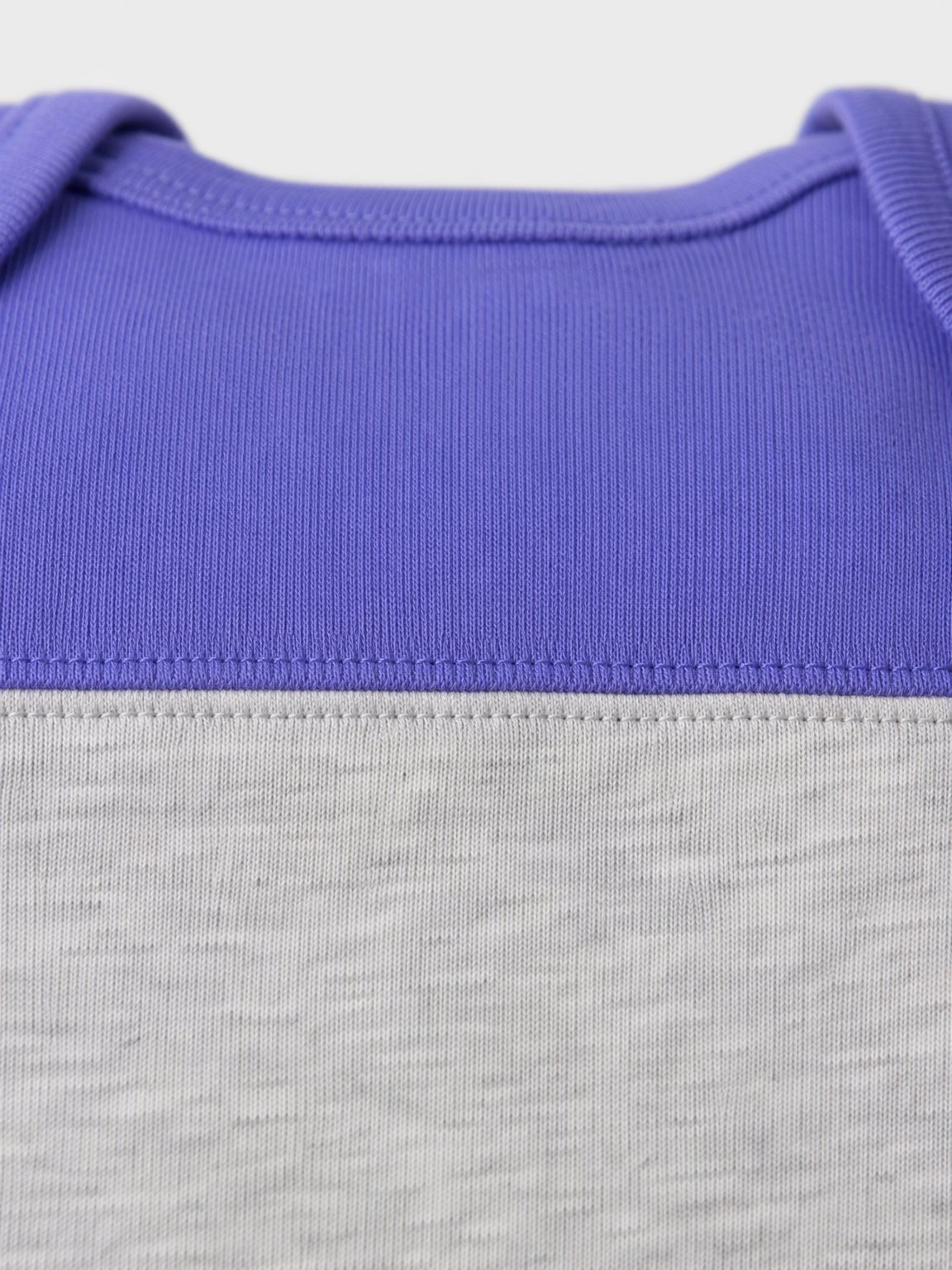 Slate Blue Color-Block Short-Sleeve Bodysuit view 3