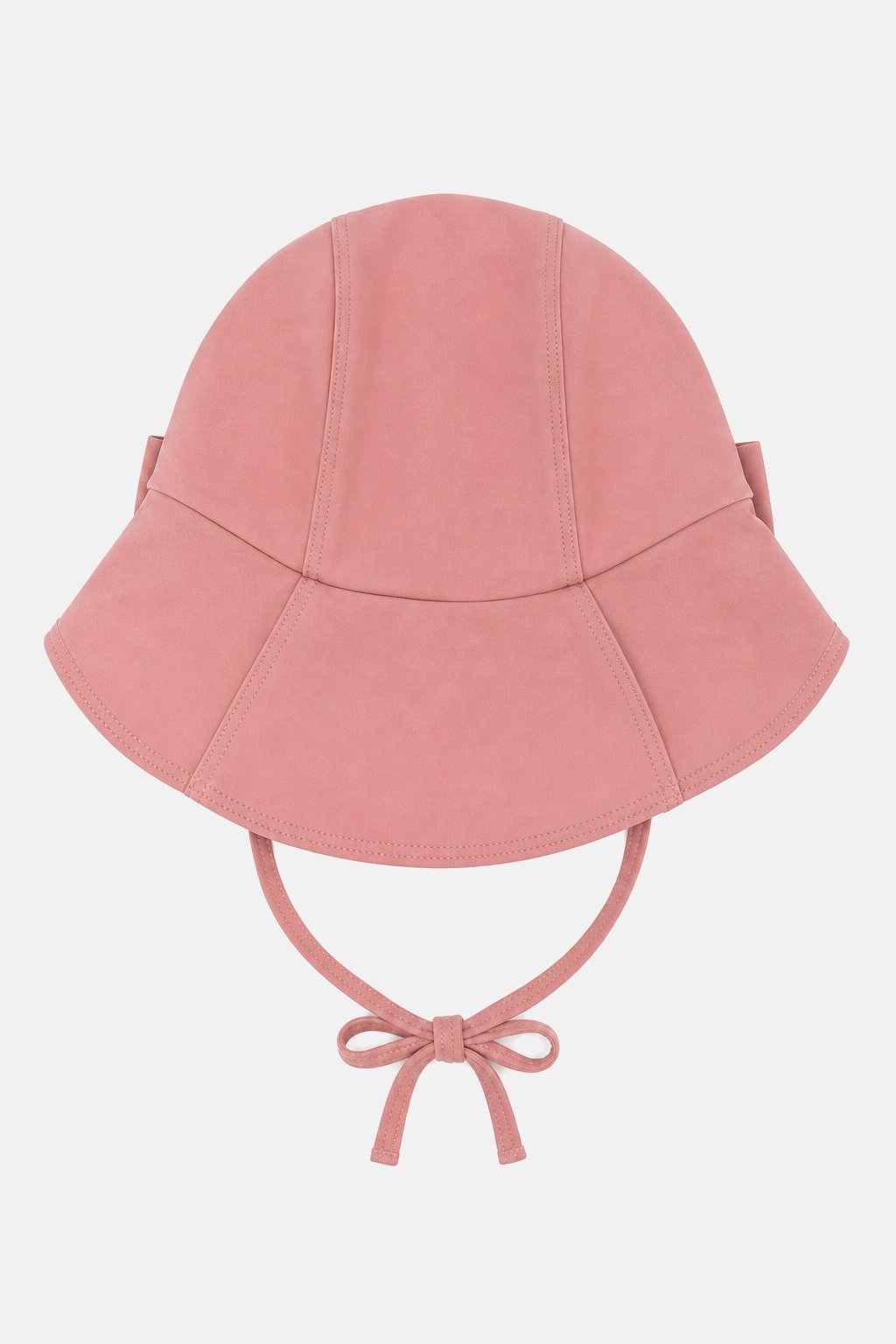 Dusty Rose Swim Hat with Bow view 2